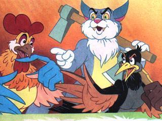 Петушок - золотой гребешок (сказка) Кот да дрозд петушка одного оставляют. Уходят строго наказывают