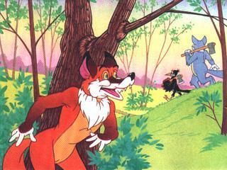 Петушок - золотой гребешок (сказка) И пошли кот да дрозд далеко в лес дрова рубить. А лиса тут как тут