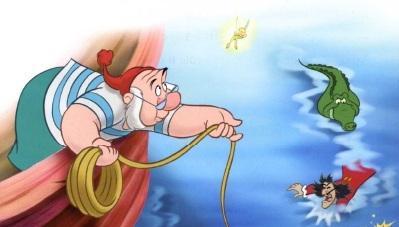 Питер Пэн. Приключения Динь-Динь (сказка) крокодил атакует Капитана Крюка