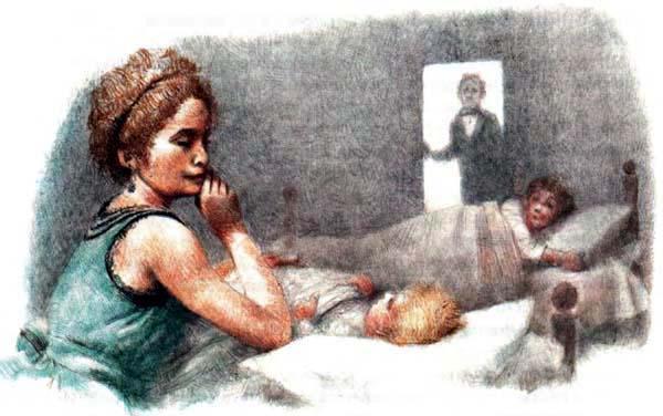 Питер Пэн и Венди (повесть) мама укладывает детей спать