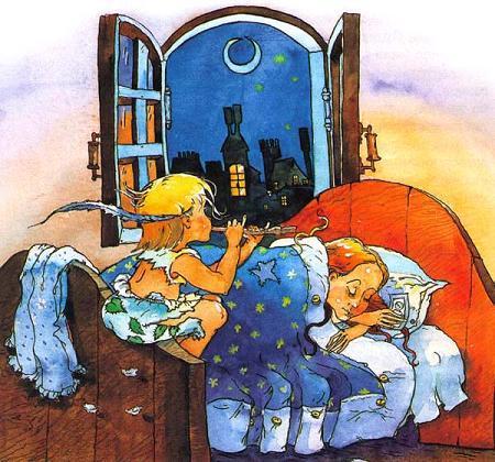 Питер Пэн в Кенсингтонском Саду (повесть) Питер Пэн играет на дудочке усыпляет