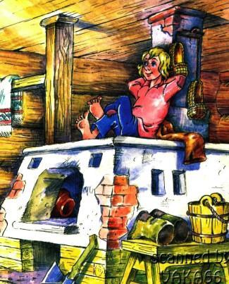 емеля лежит на печи