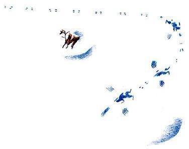 следы на снегу