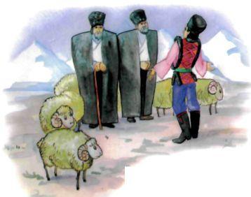 чабаны в горах и отара овец