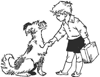 Мальчик Гонзик прощается с псом