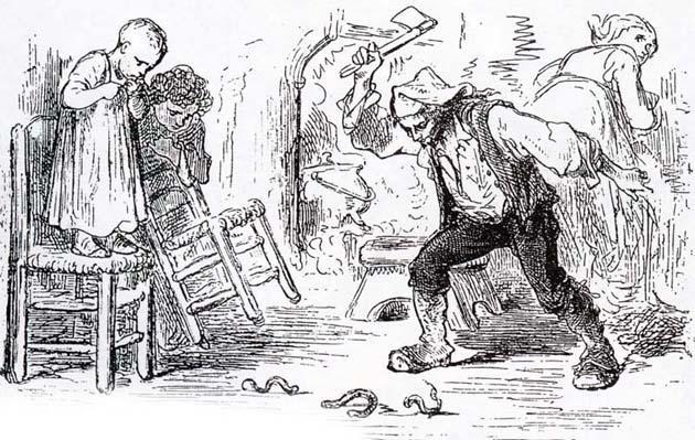 Поселянин и змея