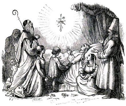 умирающий в постели