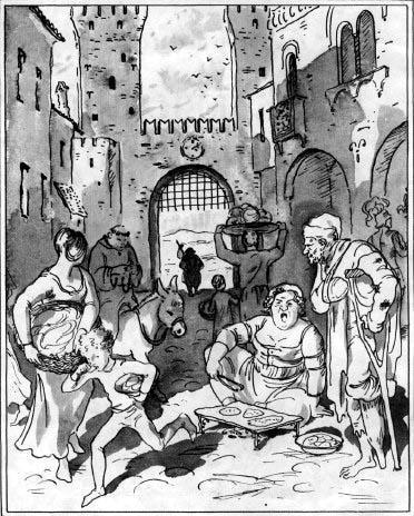 Бертольдо направился прямо во дворец улицы средневекового города