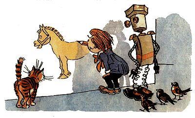 Приключения Карандаша и Самоделкина (сказка-повесть) Карандаш и Самоделкин изучают рисунок на стене