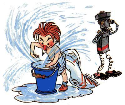 Карандаш моется из ведра и Самоделкин