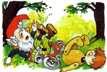 Нодди упал с велосипеда