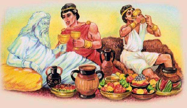 Одиссей пирует