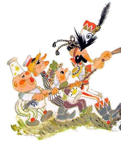 Приключения Петрушки (повесть) тянут за веревку