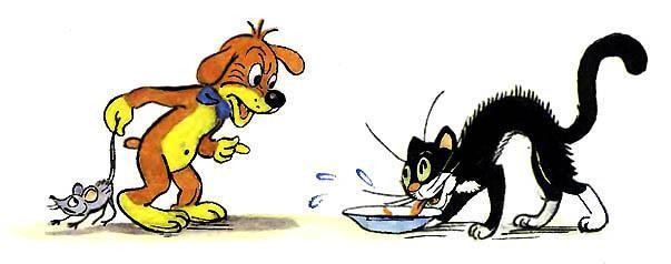 Приключения Пифа (сказка) Пиф принес мышь коту