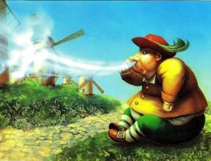 толстяк производящий ветер