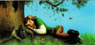 скороход уснул под деревом