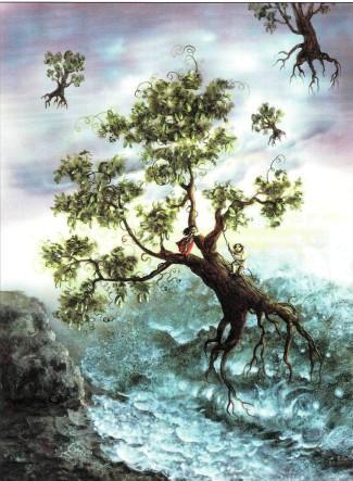 деревья вырвало с корнем и носит по воздуху