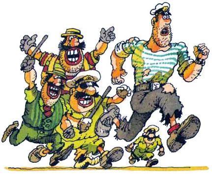 Лом убегает