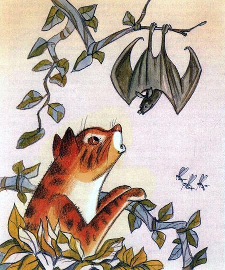 Приключения сдобной Лизы (сказка) кот и летучая мышь