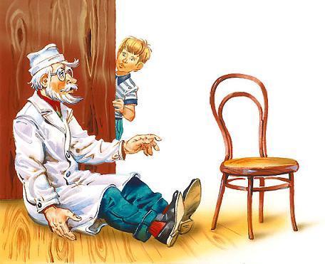 Приключения жёлтого чемоданчика (повесть) Детский Доктор и сел на пол рядом со стулом.