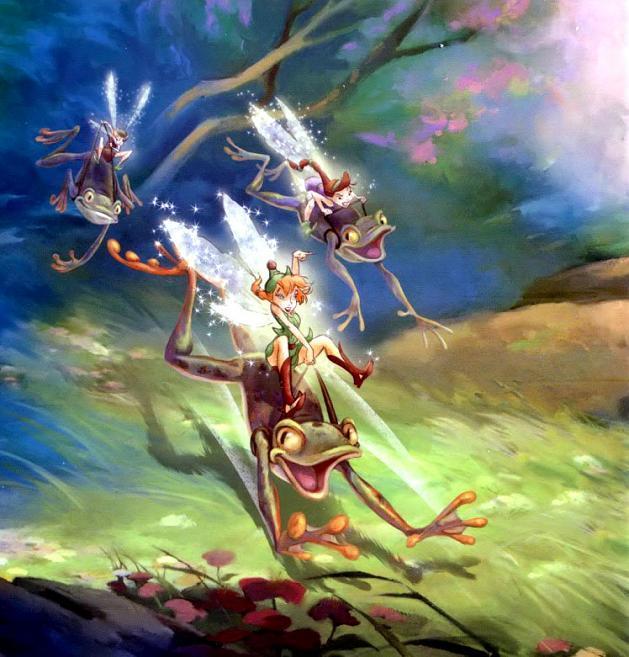 Феи верхом на лягушках