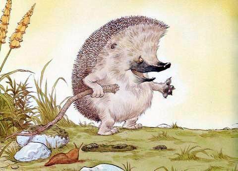 Про Ёжика и Кролика: Подарки в день рождения (сказка) Ёжик с палкой