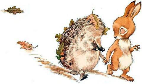 Ёжик и Кролик и листопад
