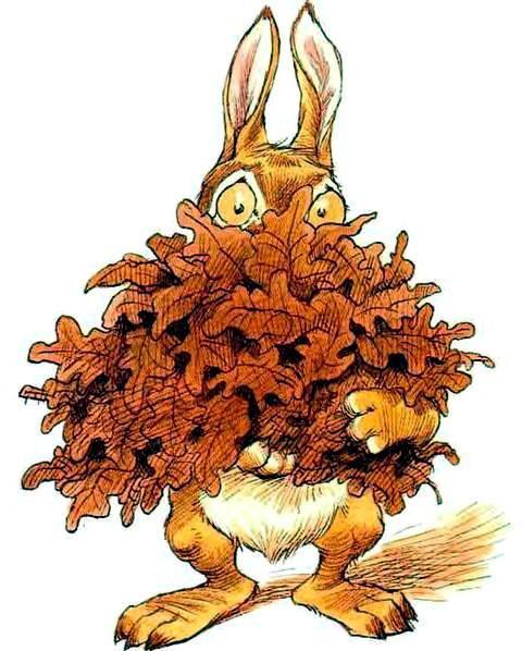 Про Ёжика и Кролика: Кусочек зимы (сказка) Кролик с охабкой листвы