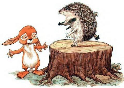 Ёжик на пеньке танцует  и Кролик