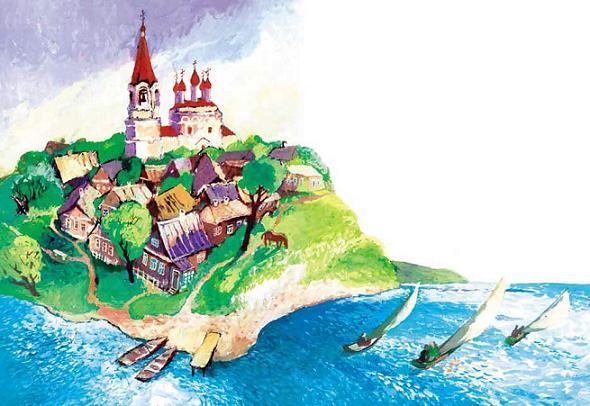 деревушка на берегу