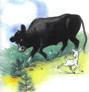 Сказка: Про козленка который умел считать до десяти (иллюстрации: Сутеев В.) бвк и козленок