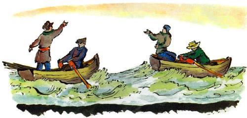 Лодки по морю плывут