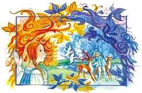 Юноша быстро пошел вперед, а за ним Богданка еле успевает