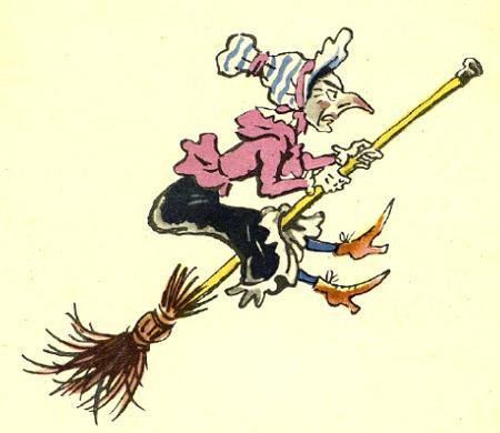 Пряничный домик ведьма на метле