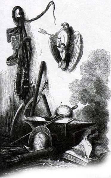 Птица, раненая стрелой (басня) Птица, раненая стрелой