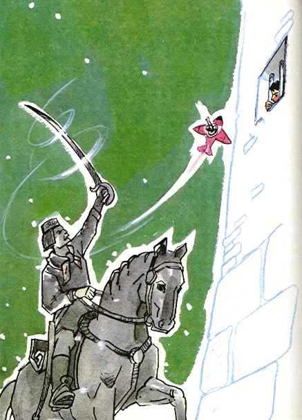 Путешествие Голубой Стрелы (сказка-повесть) бронзовый памятник на коне едет за пилотом на аэроплане