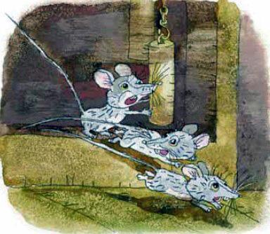 мышка мышь убегают