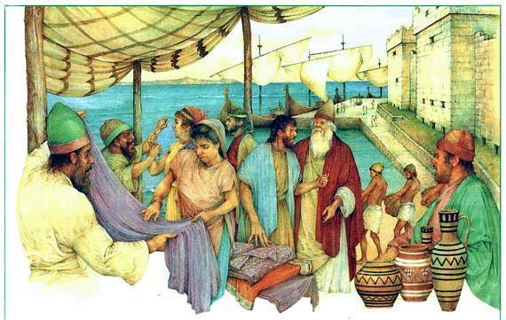 Знаменитое тирское полотно (от названия финикийского города Тир) было одним из самых популярных предметов вывоза за границу.