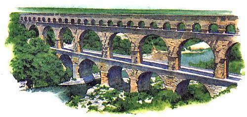 Так выглядит сегодня римский акведук Пон-дю-Гар в Ниме (Франция)