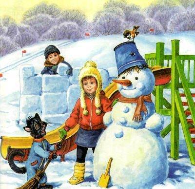 Как Пузик и Тузик раскрыли заговор (сказка) кот Пузик и пёс Тузик снеговик