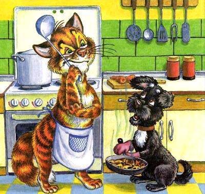 Как Пузик и Тузик раскрыли заговор (сказка) кот Пузик и пёс Тузик готовят