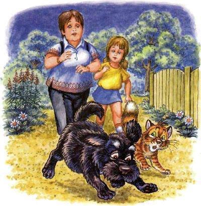 Как Пузик и Тузик раскрыли заговор (сказка) кот Пузик и пёс Тузик Дуся и её мама