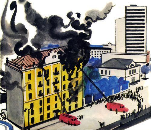 пожар пожарные машины