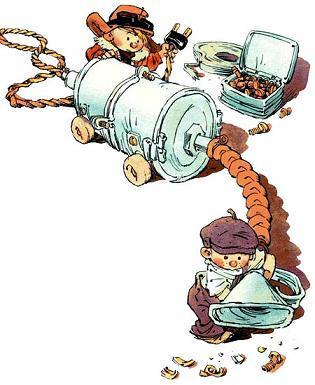 Винтику и Шпунтику очень хотелось проверить, как работает пылесос