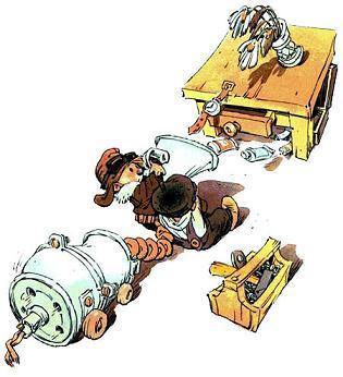 Винтик и Шпунтик спылесосили вещи со стола