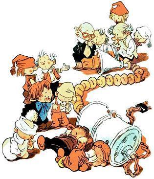 человечки обнаружили причину - пылесос Винтика и Шпунтика