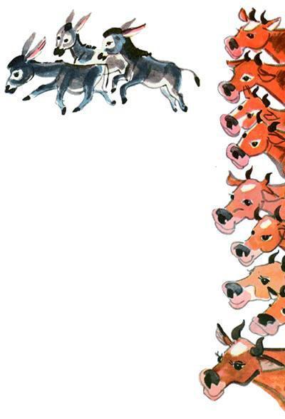 Рассказы о маленьком автомобильчике коровы и ослики