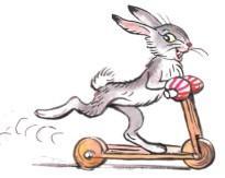 сказка: Разные колеса заяц на самокате