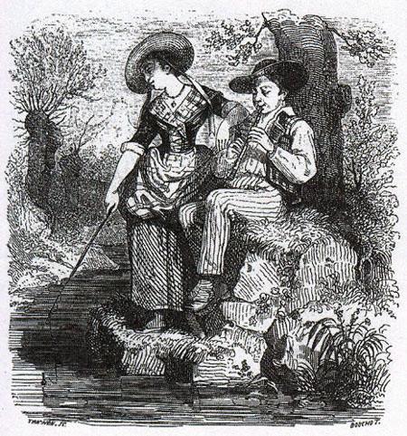 Рыбы и пастух с флейтой