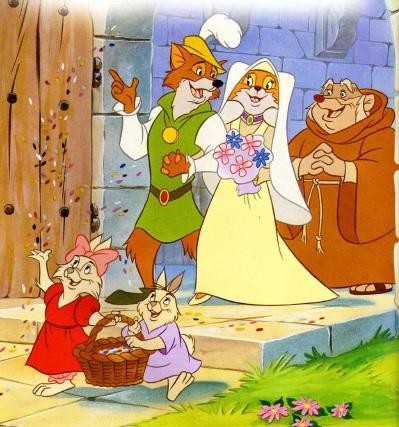 Робин Гуд и Девица Мариан идут под венец